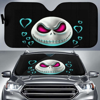 Jack Skellington Head Car Auto Sun Shades Universal Fit 051312