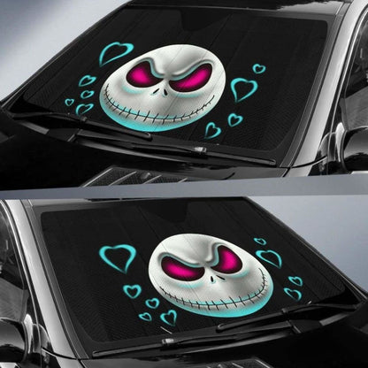 Jack Skellington Head Car Auto Sun Shades Universal Fit 051312
