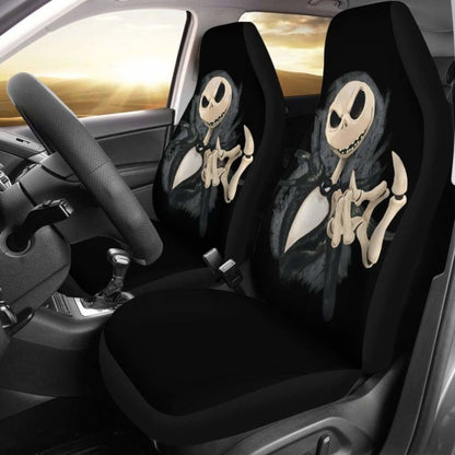 Jack Skellington Head Car Seat Covers 2 Universal Fit