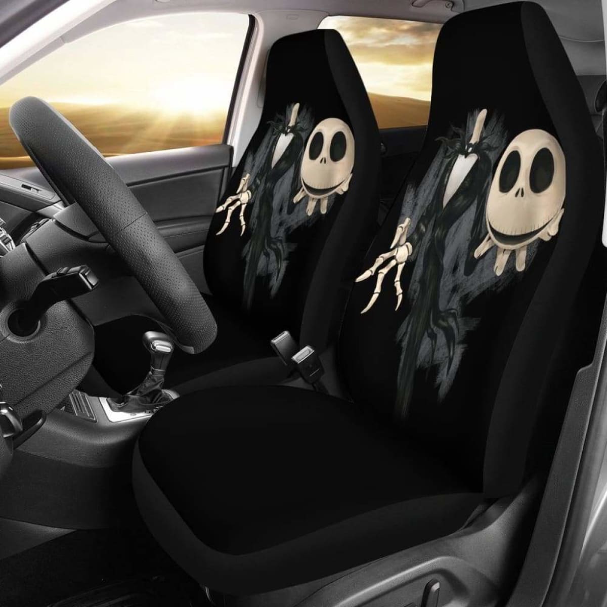 Jack Skellington Head Car Seat Covers 1 Universal Fit
