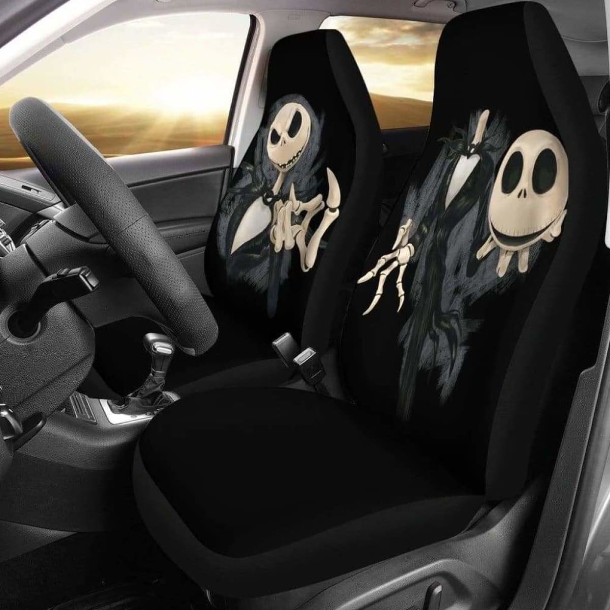 Jack Skellington Head Car Seat Covers Universal Fit 051012