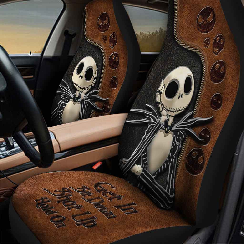 Jack Skellington Leather Get In Sit Down Shut Up Hold On Car Seat Covers
