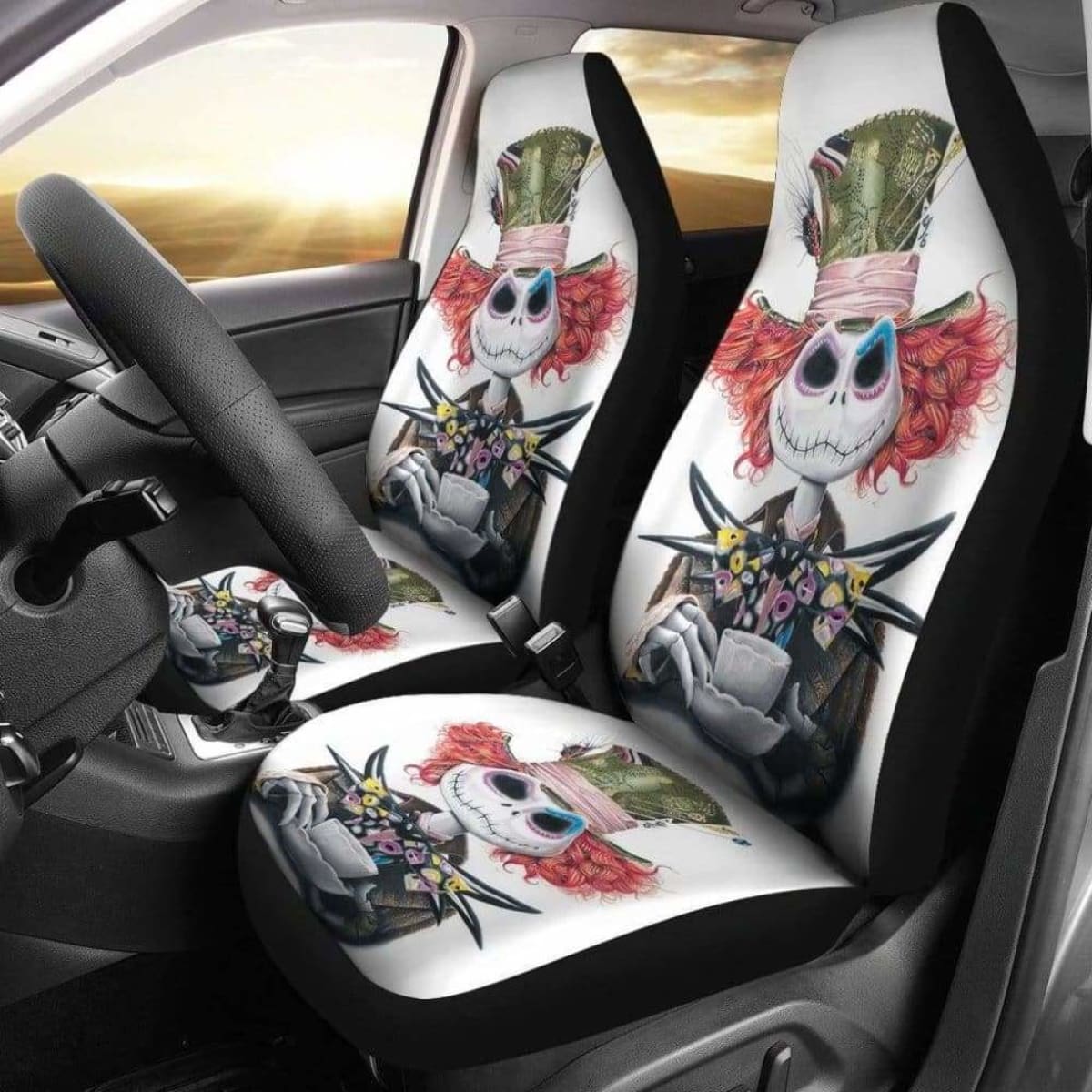 Jack Skellington Mad Hatter Car Seat Covers Universal Fit 051012