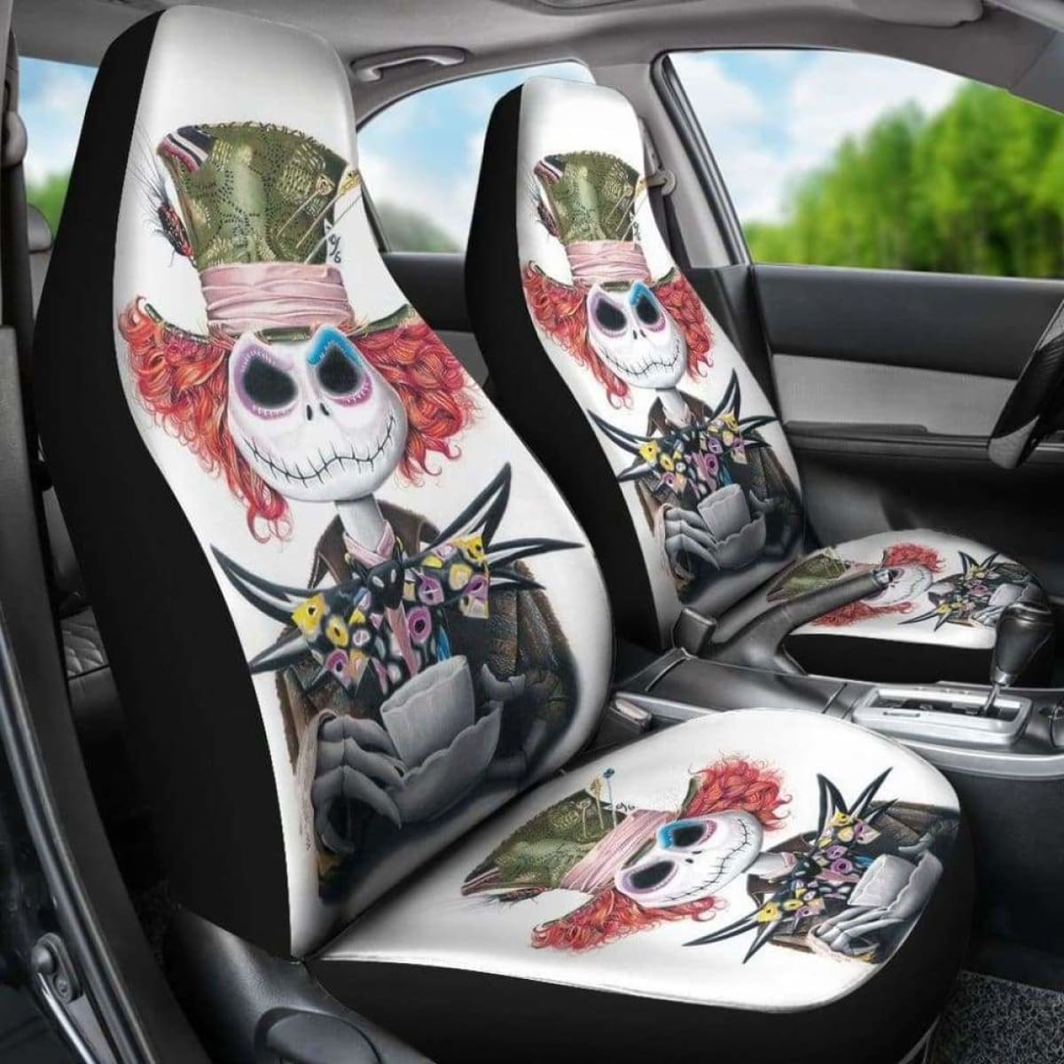 Jack Skellington Mad Hatter Car Seat Covers Universal Fit 051012