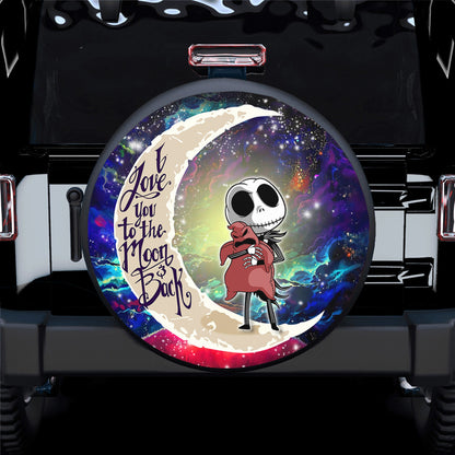 Jack Skellington Nightmare Before Christmas Love You To The Moon Galaxy Spare Tire Cover
