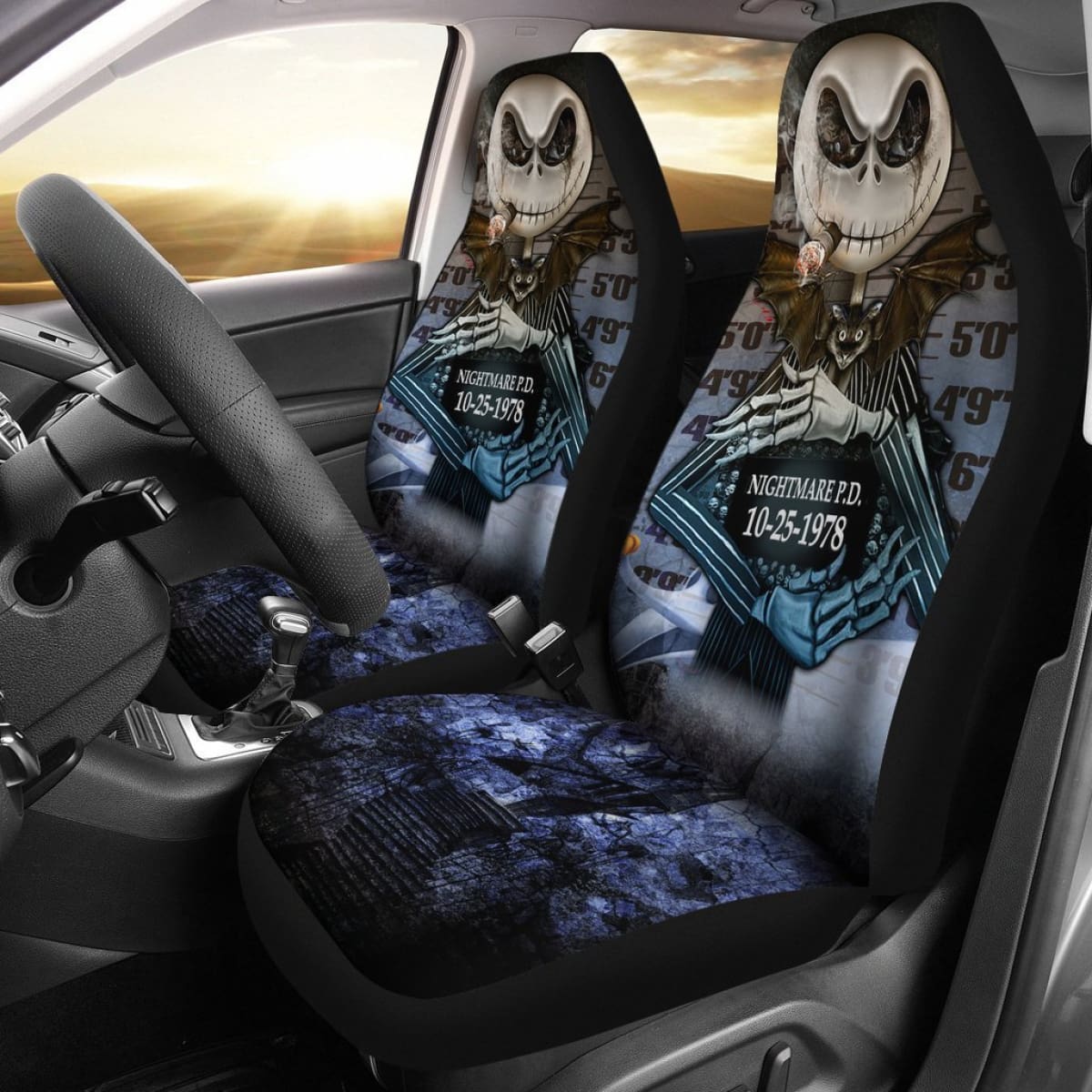 Jack Skellington Nightmare 1978 Car Seat Covers Lt02 Universal Fit 225721