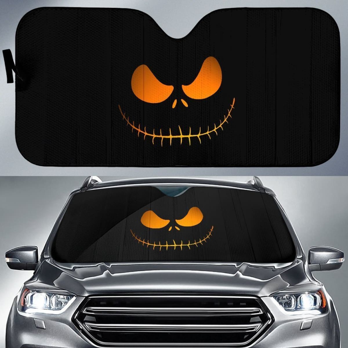 Jack Skellington Pumpkin Face Nightmare Auto Sun Shades Lt02 Universal Fit 111204