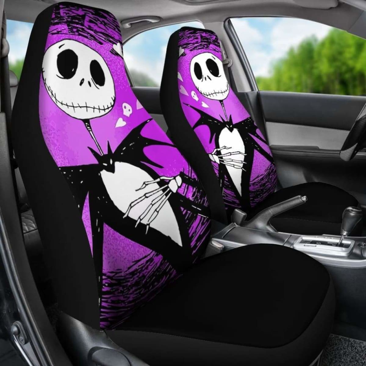 Jack Skellington Purple - Car Seat Covers (Set of 2) Universal Fit