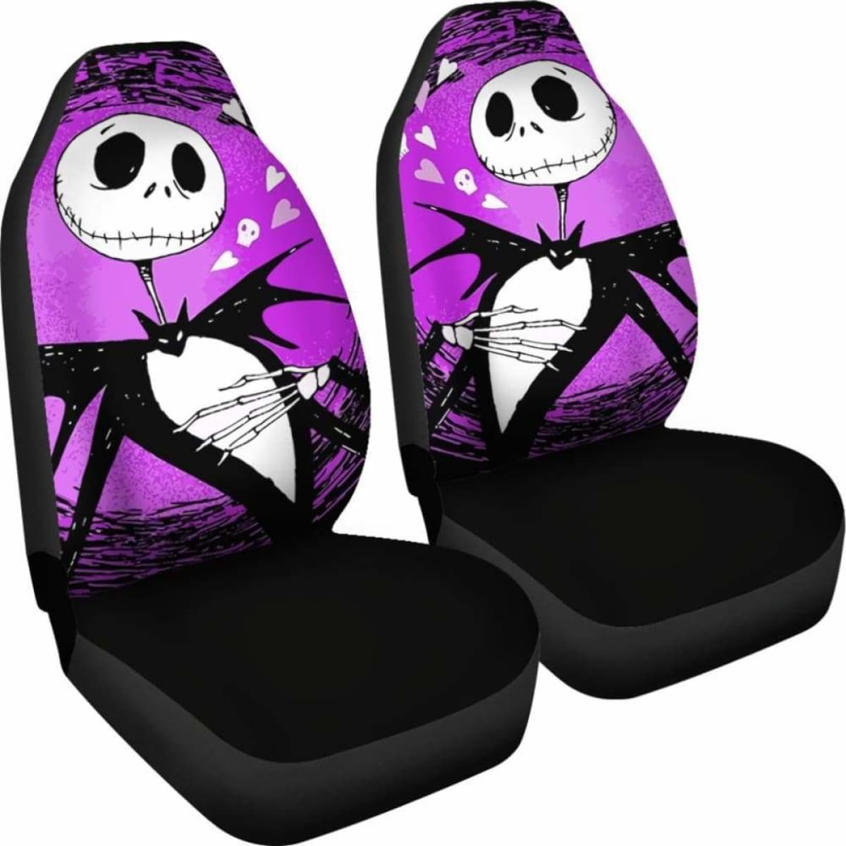 Jack Skellington Purple - Car Seat Covers (Set of 2) Universal Fit