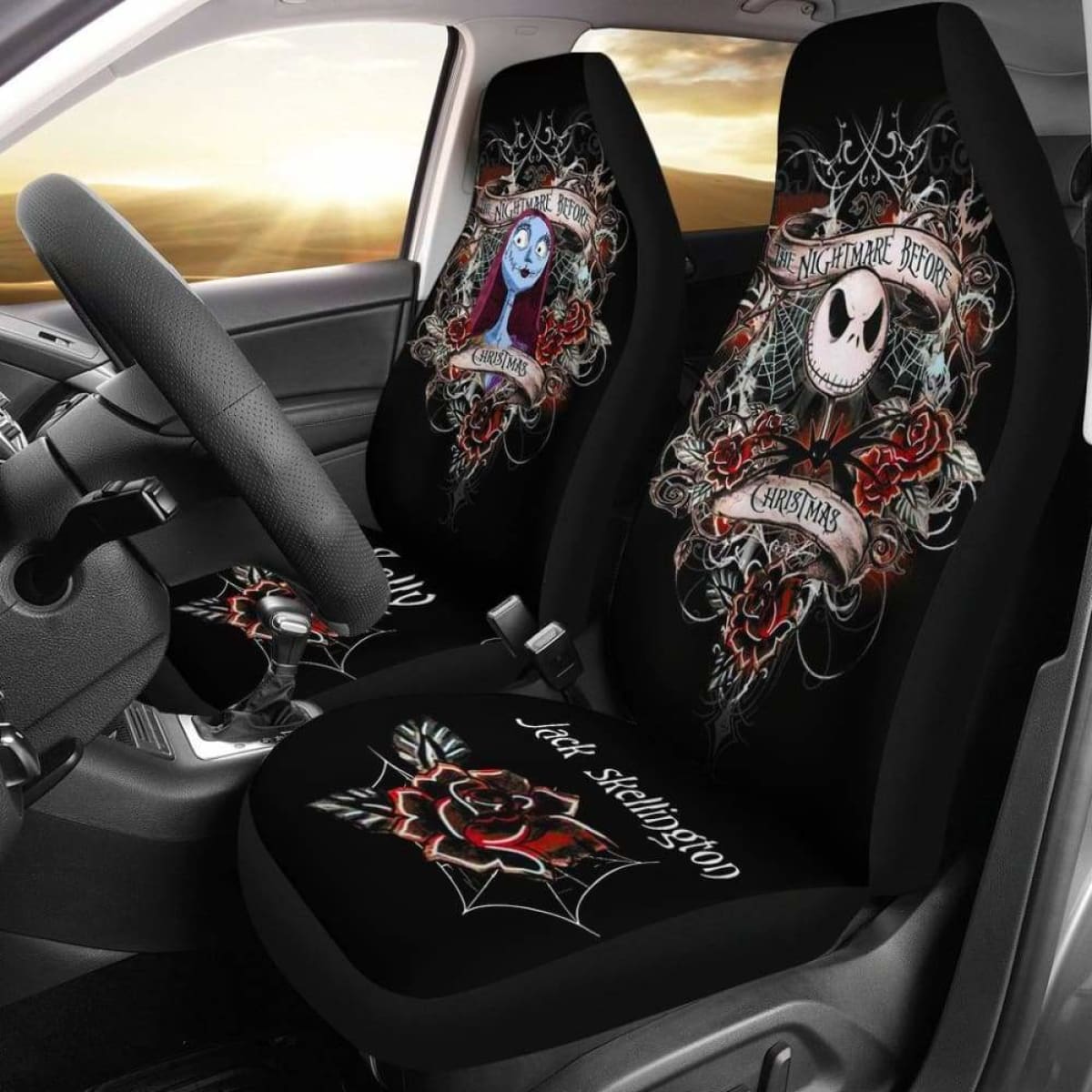Jack Skellington & Sally Car Seat Cover 58 Universal Fit 053012