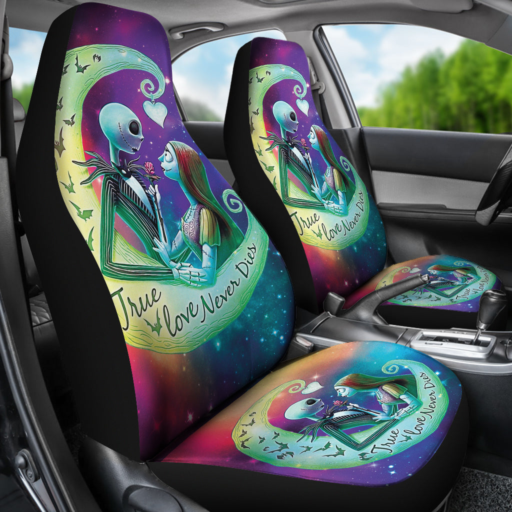 Jack Skellington Sally Car Seat Covers Moon Love Colorful Car Accessories Ci220921-02