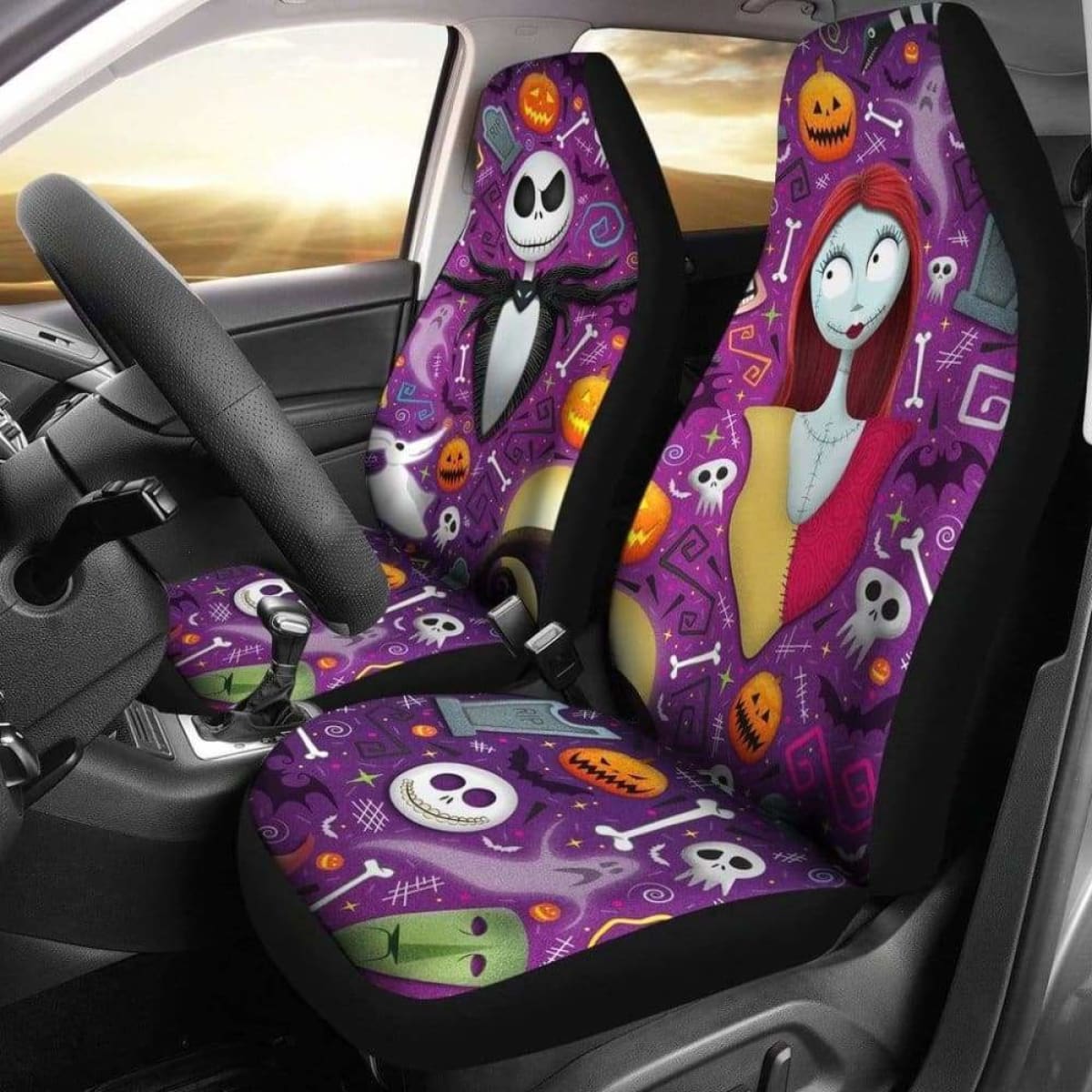 Jack Skellington Sally 2019 Car Seat Covers Universal Fit 051012