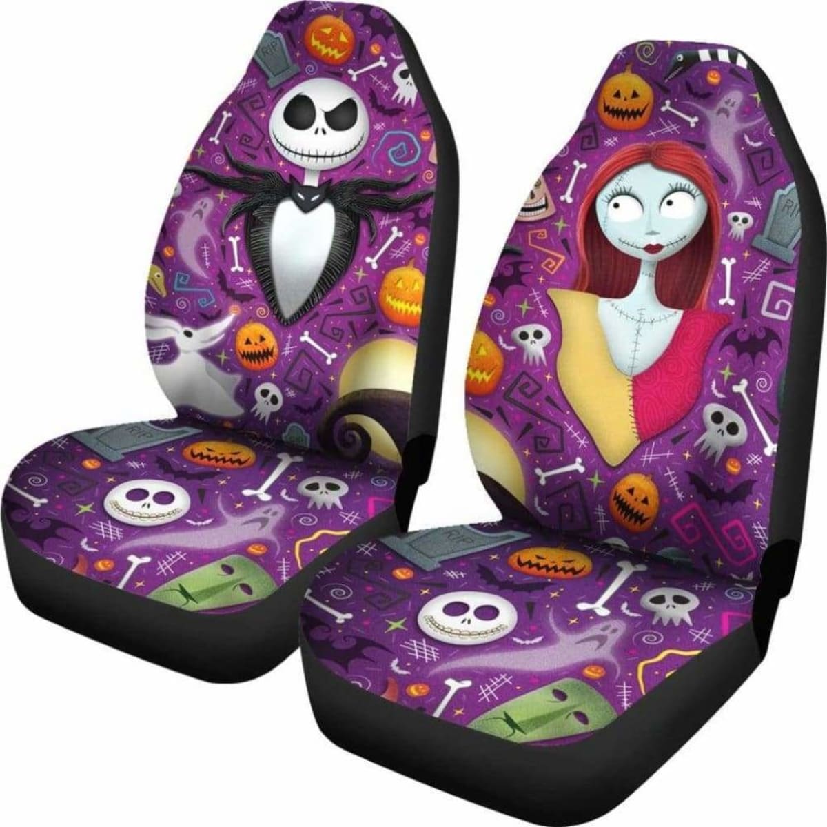 Jack Skellington Sally 2019 Car Seat Covers Universal Fit 051012