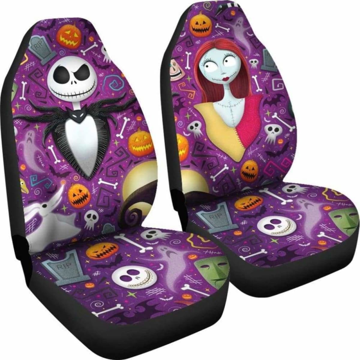 Jack Skellington Sally 2019 Car Seat Covers Universal Fit 051012