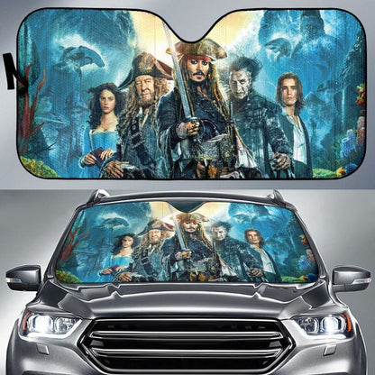 Jack Sparrow Art Car Sun Shade Movie Fan Gift T041820 Universal Fit 084218