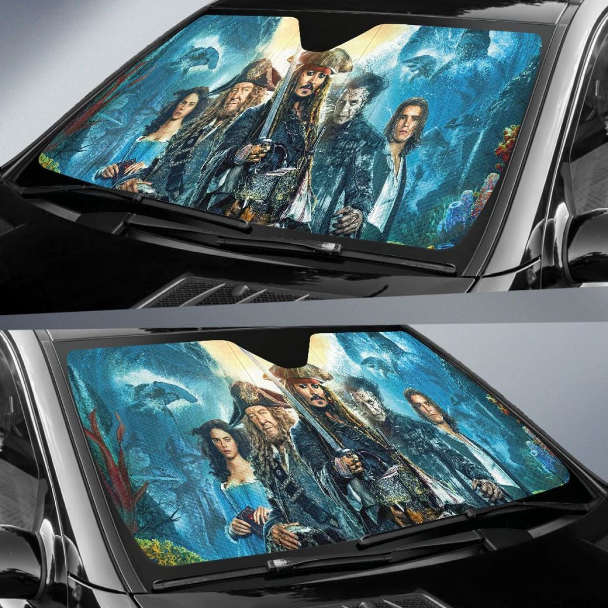 Jack Sparrow Art Car Sun Shade Movie Fan Gift T041820 Universal Fit 084218