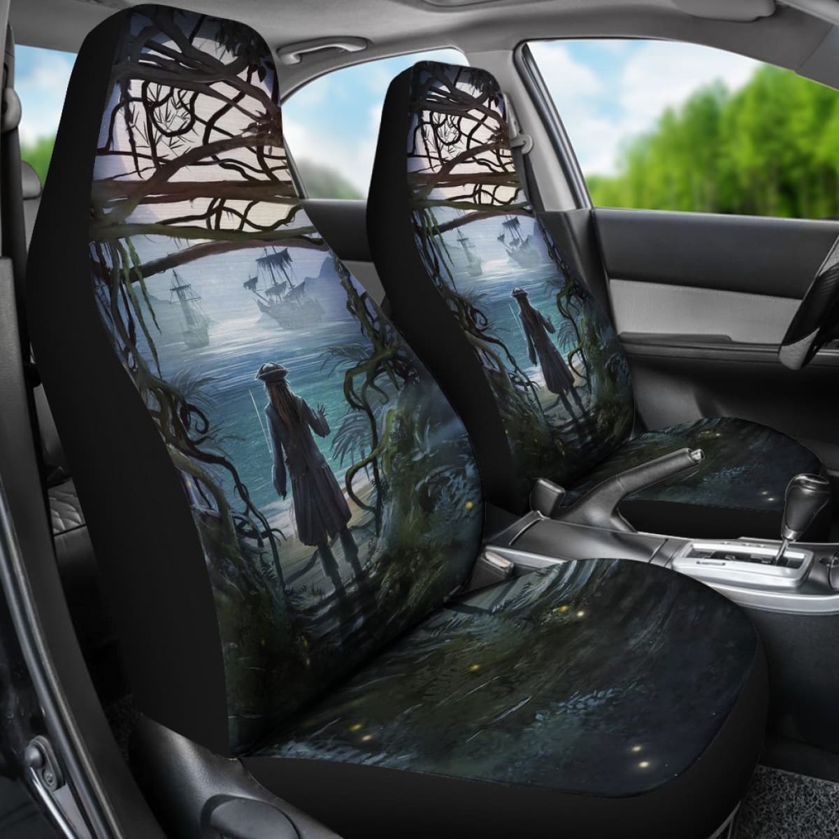 Jack Sparrow Art Pirates Of The Caribbean Car Seat Covers H042220 Universal Fit 084218