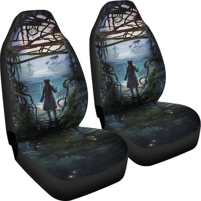Jack Sparrow Art Pirates Of The Caribbean Car Seat Covers H042220 Universal Fit 084218