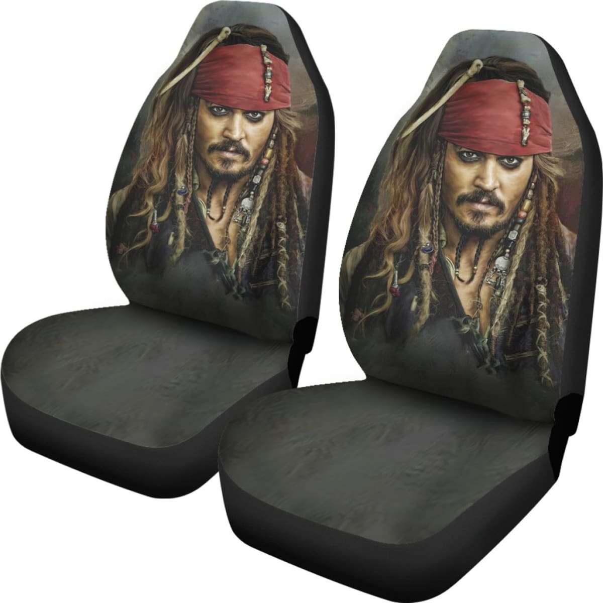 Jack Sparrow Movie Pirates Of The Caribbean Car Seat Covers H042220 Universal Fit 084218