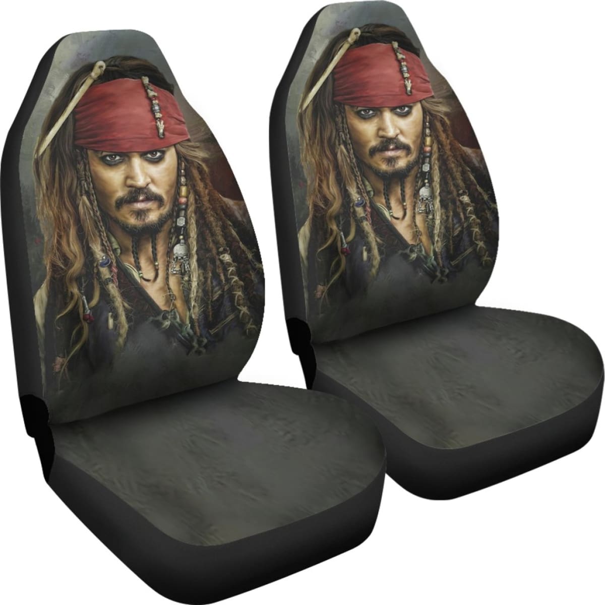 Jack Sparrow Movie Pirates Of The Caribbean Car Seat Covers H042220 Universal Fit 084218