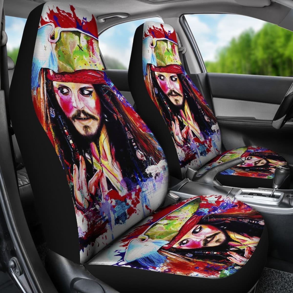 Jack Sparrow Pirates Of The Caribbean Car Seat Covers H042220 Universal Fit 084218