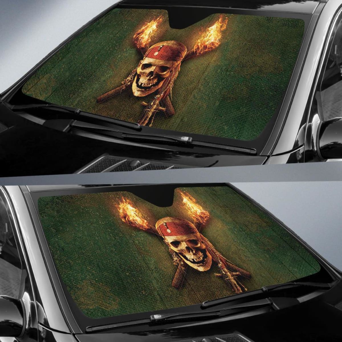 Jack Sparrow Skull Art Car Sun Shade Movie Fan Gift T041820 Universal Fit 084218