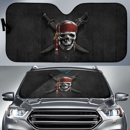 Jack Sparrow Skull Car Sun Shade Movie Fan Gift T041820 Universal Fit 084218