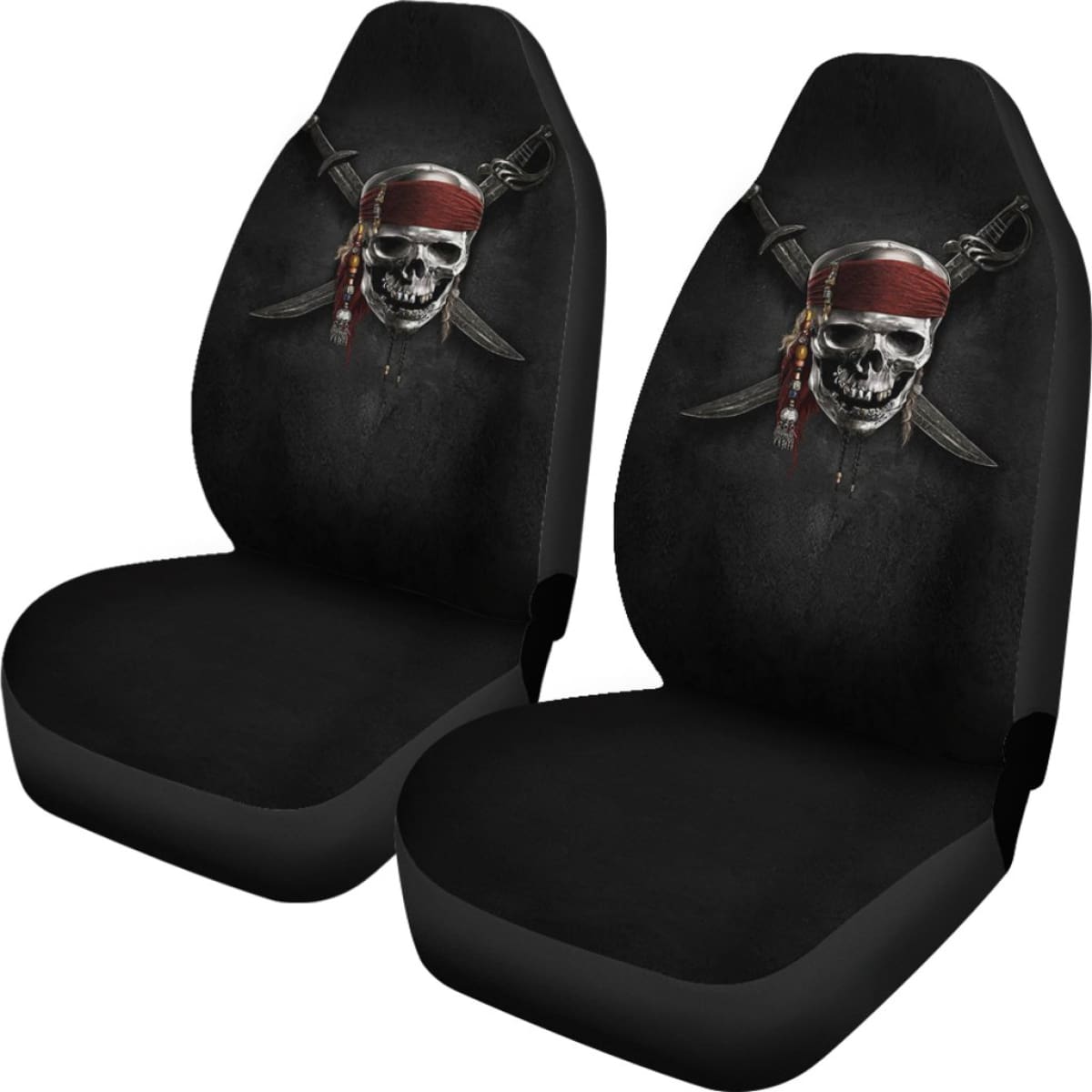 Jack Sparrow Skull Pirates Of The Caribbean Car Seat Covers H042220 Universal Fit 084218