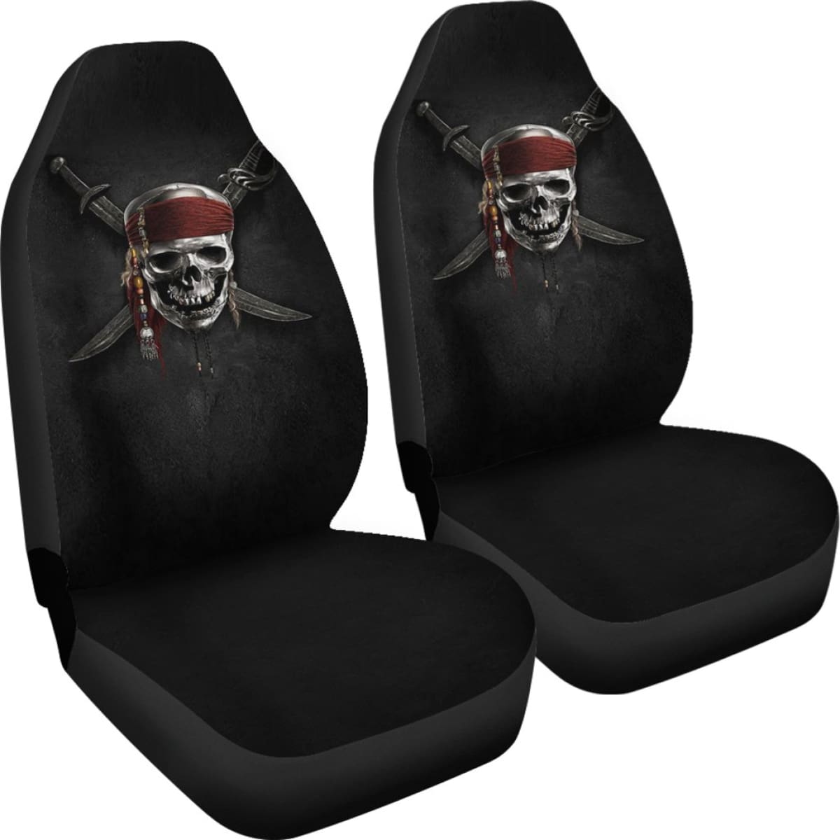 Jack Sparrow Skull Pirates Of The Caribbean Car Seat Covers H042220 Universal Fit 084218