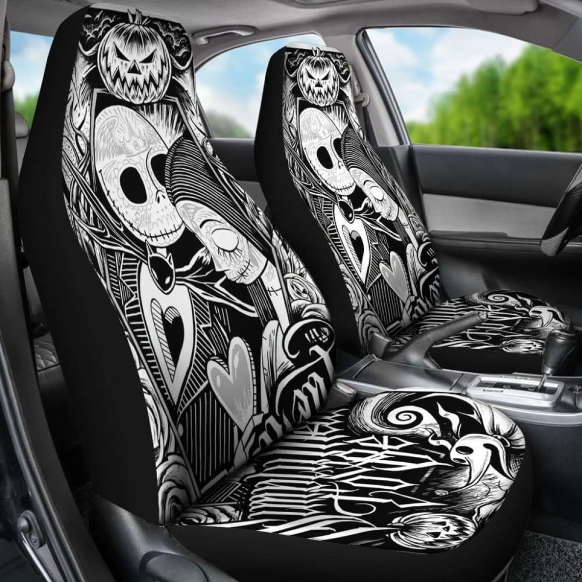 Jack and Sally Car Seat Covers Universal Fit