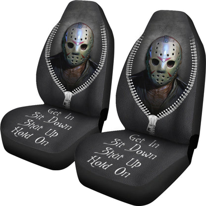 Jackson Friday The 13th Horror Get In Sit Down Shut Up And Hold On Car Zipper Car Seat Covers
