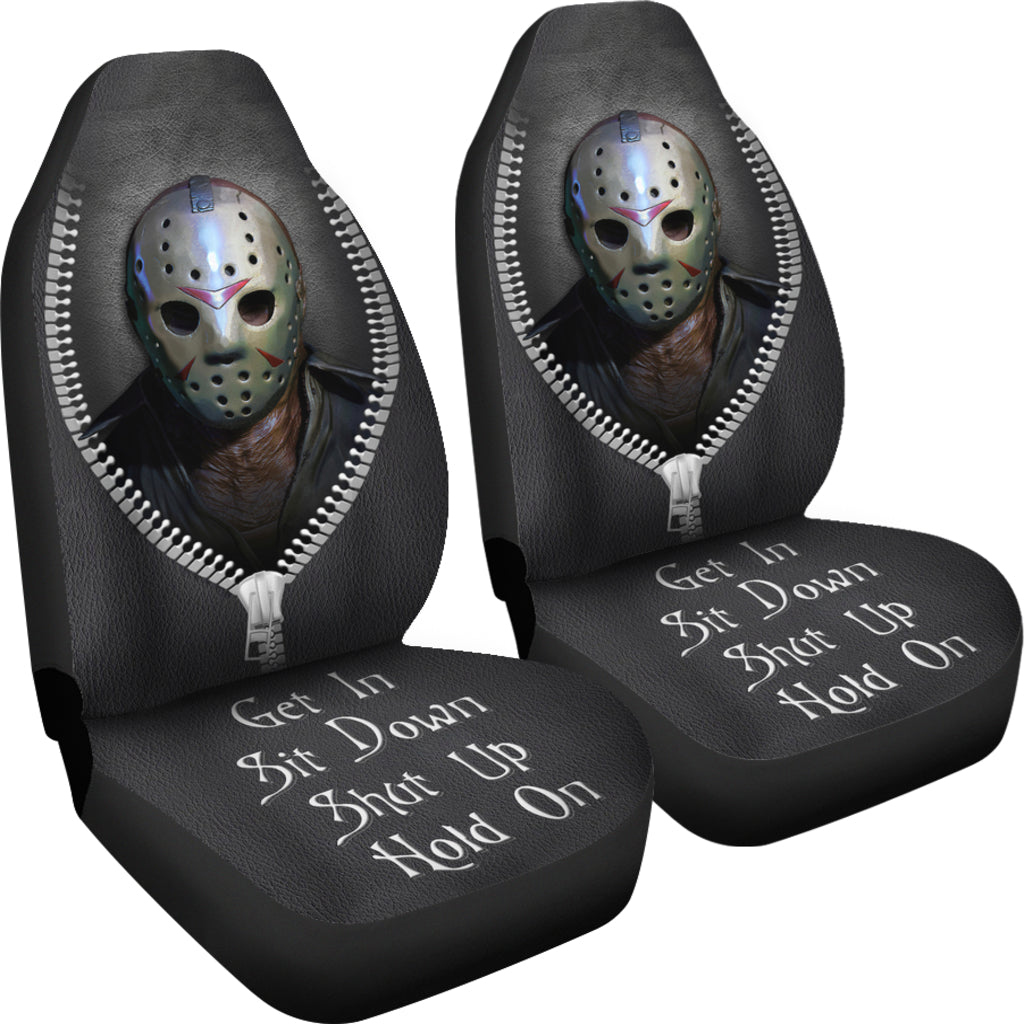 Jackson Friday The 13th Horror Get In Sit Down Shut Up And Hold On Car Zipper Car Seat Covers
