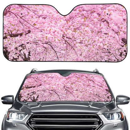 Japanese Cherry Blossom Tree Print Car Windshield Sun Shade