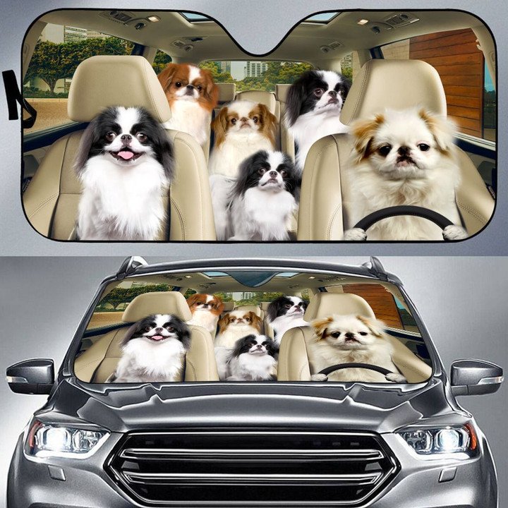 Japanese Chin Car All Over Printed 3D Sun Shade
