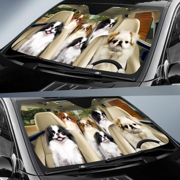 Japanese Chin Car All Over Printed 3D Sun Shade