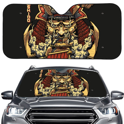 Japanese Ghost Samurai Print Car Windshield Sun Shade