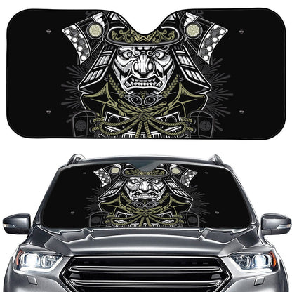 Japanese Samurai Warrior Print Car Windshield Sun Shade