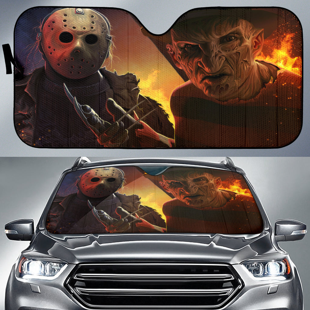Jason Voorhees And Jason Voorhees Friday 13th Horro Movie Car Auto Sunshades