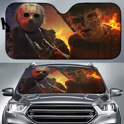 Jason Voorhees And Jason Voorhees Friday 13th Horro Movie Car Auto Sunshades
