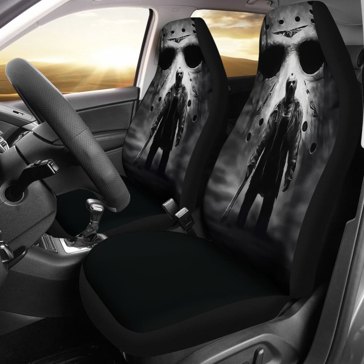 Jason Voorhees Art Friday The 13th Car Seat Covers Movie Fan Gift Universal Fit 103530