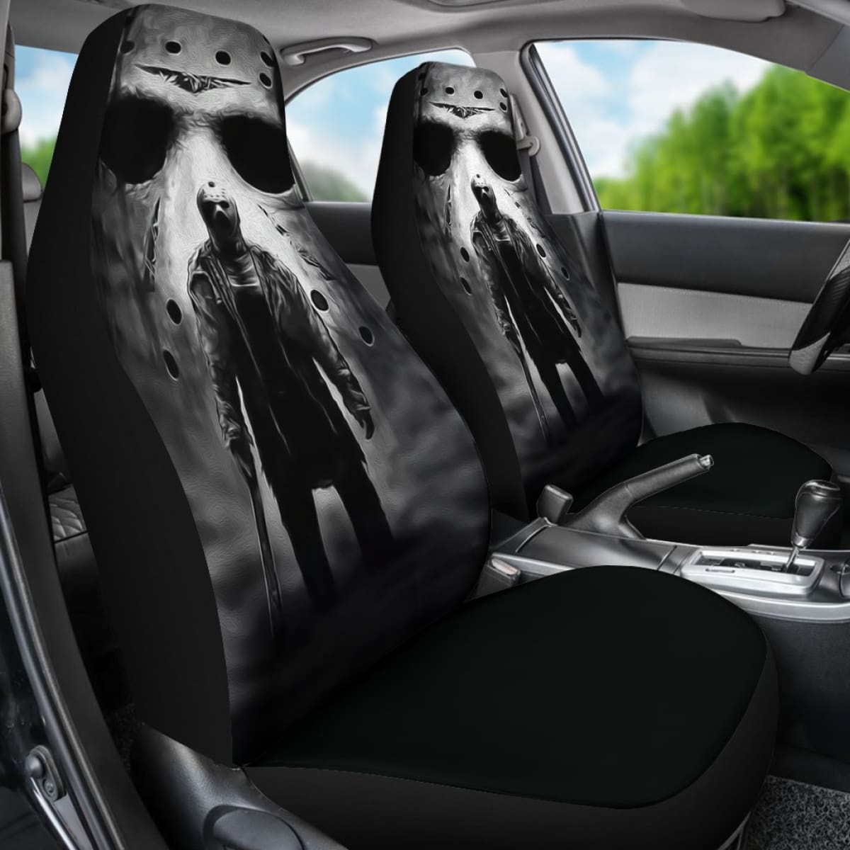 Jason Voorhees Art Friday The 13th Car Seat Covers Movie Fan Gift Universal Fit 103530