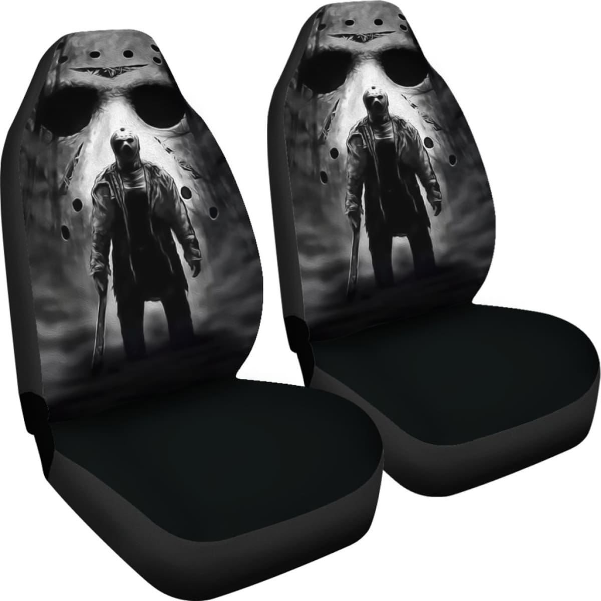 Jason Voorhees Art Friday The 13th Car Seat Covers Movie Fan Gift Universal Fit 103530