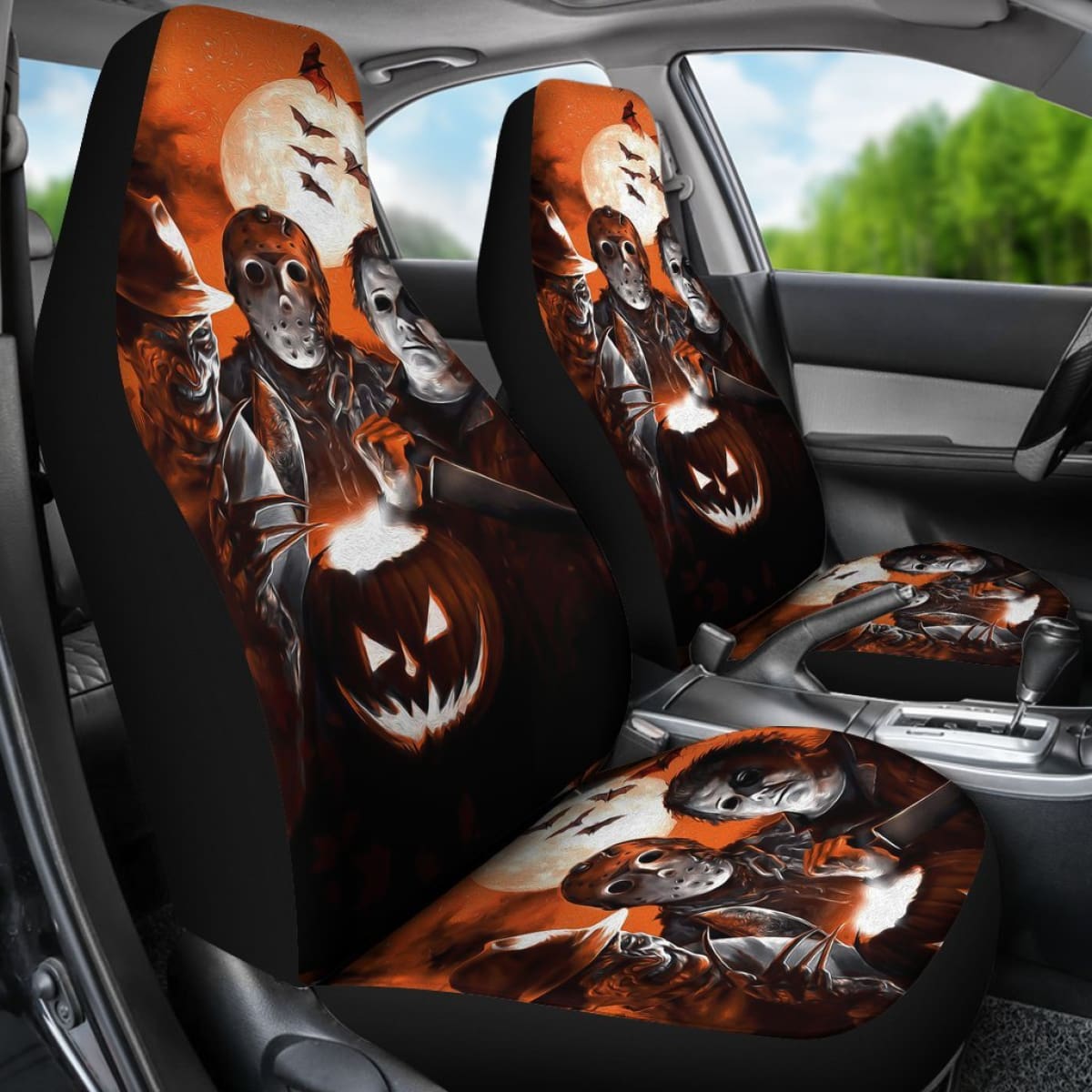 Jason Voorhees Freddy Krueger Michael Myers Horror Car Seat Covers Universal Fit 103530