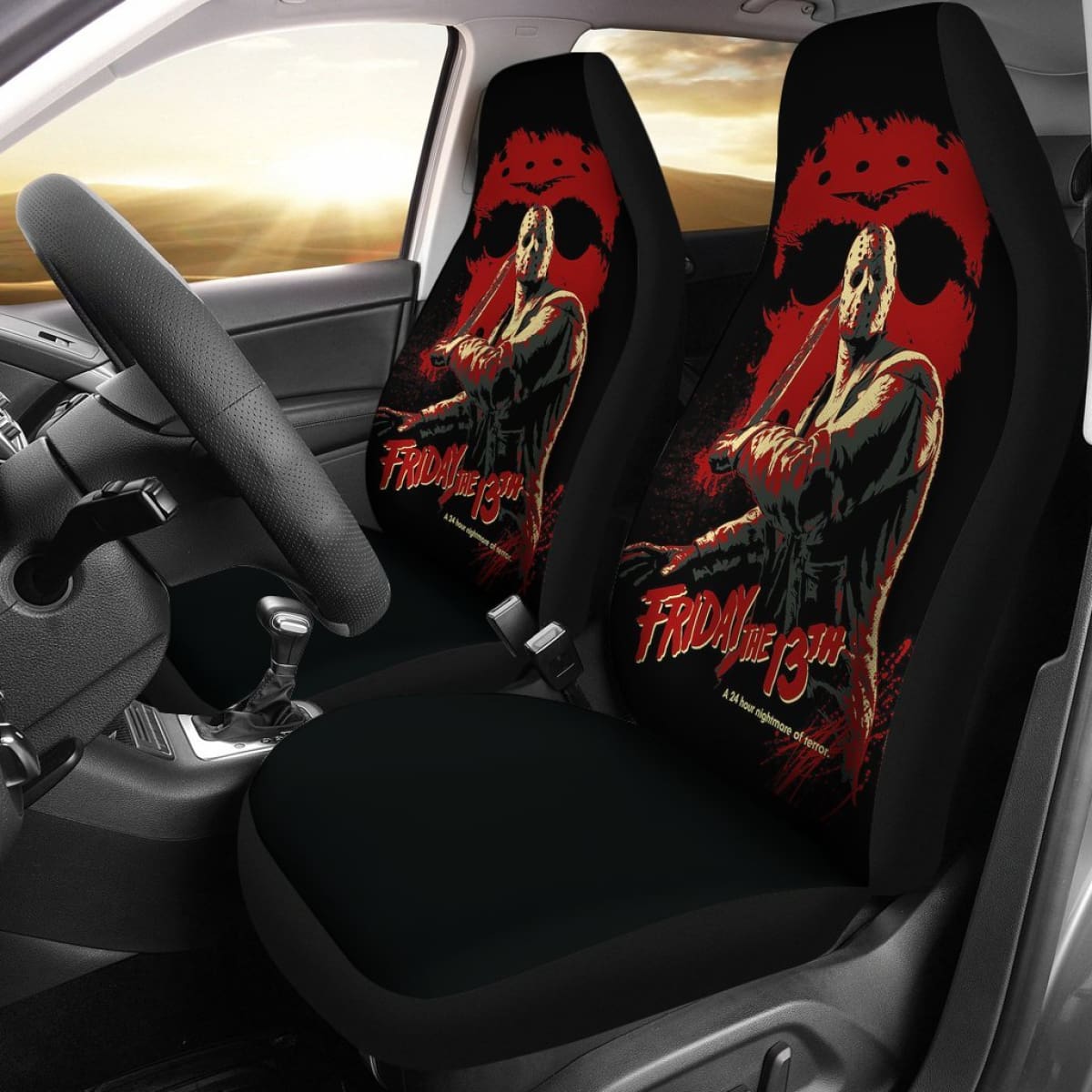 Jason Voorhees Friday The 13th Car Seat Covers Movie Fan Gift Universal Fit 103530