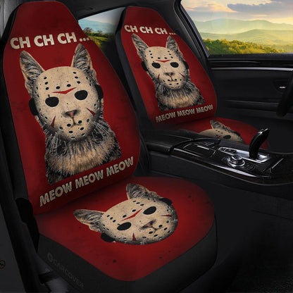 Jasson Mask Cat Car Seat Covers Custom Halloween Car Accessories