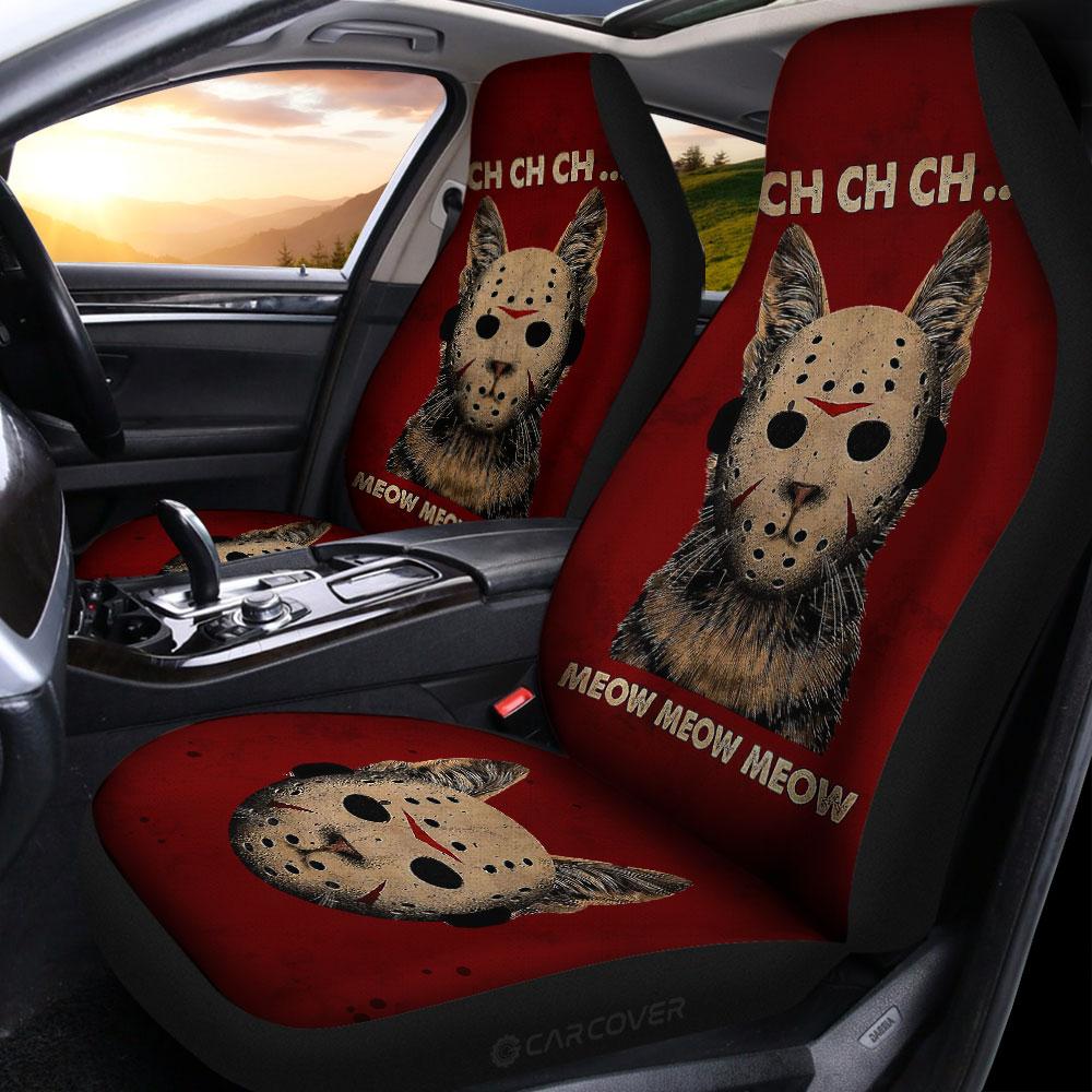 Jasson Mask Cat Car Seat Covers Custom Halloween Car Accessories