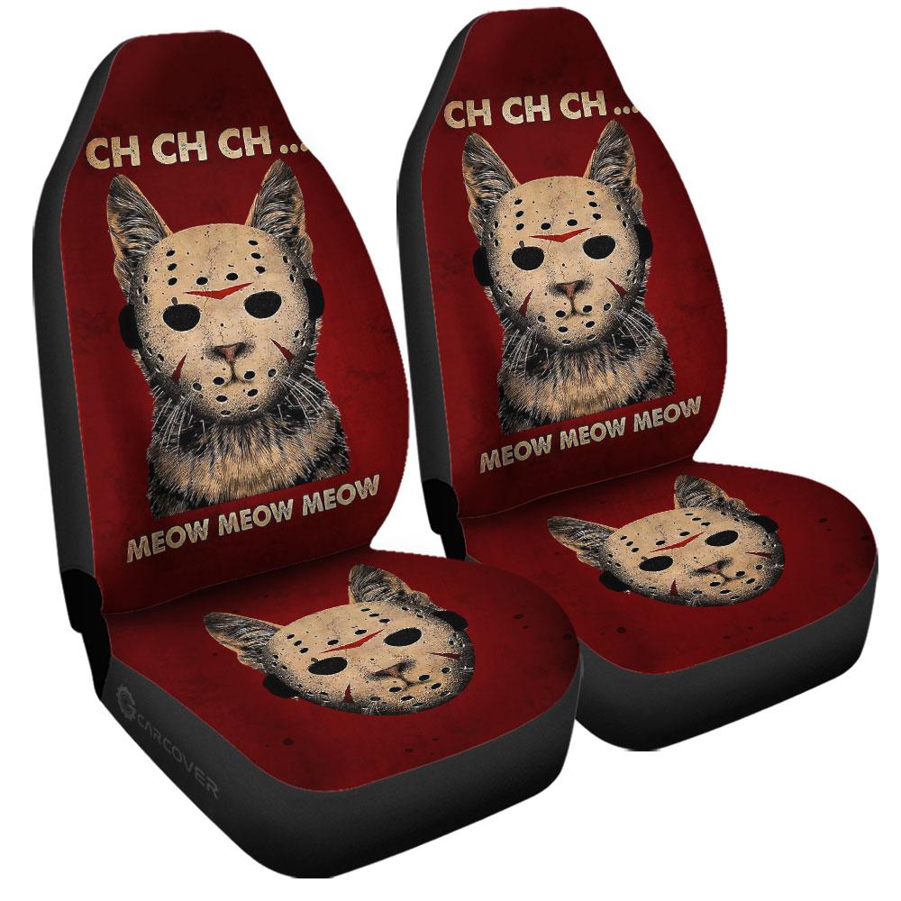 Jasson Mask Cat Car Seat Covers Custom Halloween Car Accessories