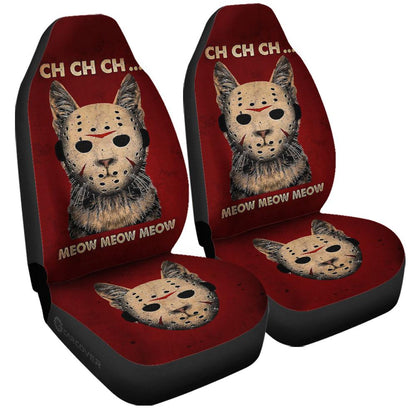 Jasson Mask Cat Car Seat Covers Custom Halloween Car Accessories