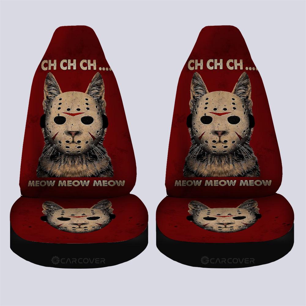 Jasson Mask Cat Car Seat Covers Custom Halloween Car Accessories