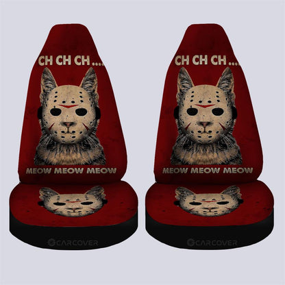 Jasson Mask Cat Car Seat Covers Custom Halloween Car Accessories
